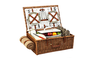 Dorset Picnic Basket for Four with Blanket